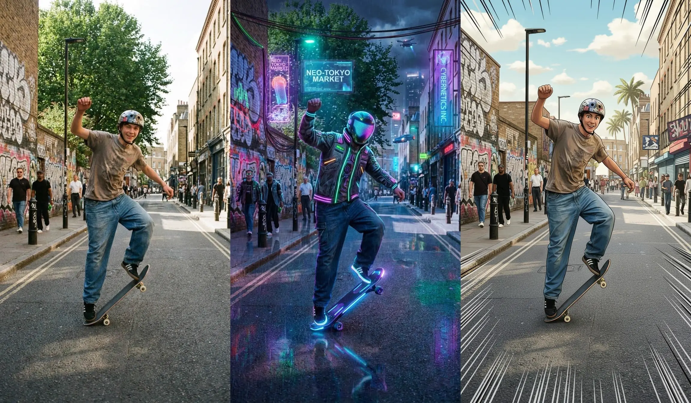 多様なアーティスティックスタイルを切り替え